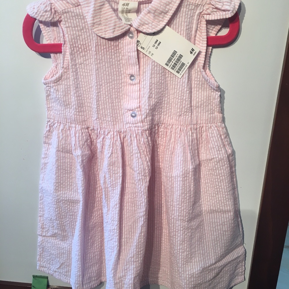 NWT H&M button down shirt dress 12m